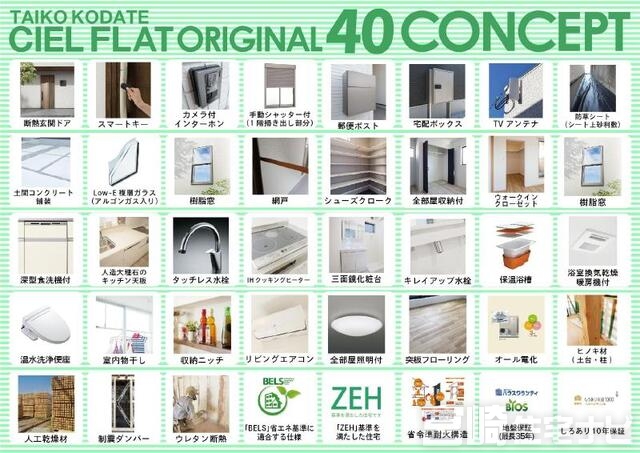 <p>そこで生活すればみんなが自然に「にこっ」としてしまう家。そんな住宅をお届けしたいという想いを込めて私達はCIELFLATを造りました。</p>
