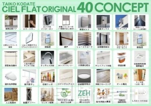 <p>そこで生活すればみんなが自然に「にこっ」としてしまう家。そんな住宅をお届けしたいという想いを込めて私達はCIELFLATを造りました。</p>

