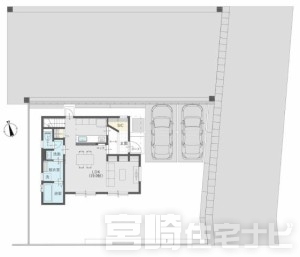 <p>敷地面積53坪。車は2台駐車可能です。</p>
