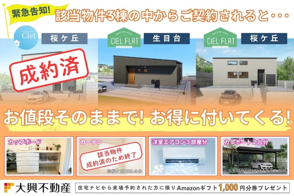 【緊急企画】価格そのまま！豪華オプションプレゼント企画