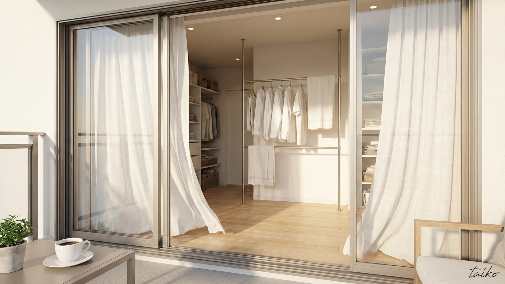 毎日の家事負担を減らし、心地よい空間を保つこだわりの標準装備。日々の暮らしをより豊かにするため、生活の質（QOL）を高める充実した設備をあらかじめ揃えました。キッチンの水栓には、手をかざすだけで水を出せるタッチレス水栓を採用。調理中で手が汚れていても、蛇口に触れることなく衛生的にお使いいただけます。かさばるお鍋も洗いやすい深型食洗機に食後のお片付けをお任せすれば、家事の時間が短縮され、ご家族でゆっくりとくつろぐゆとりが生まれます。