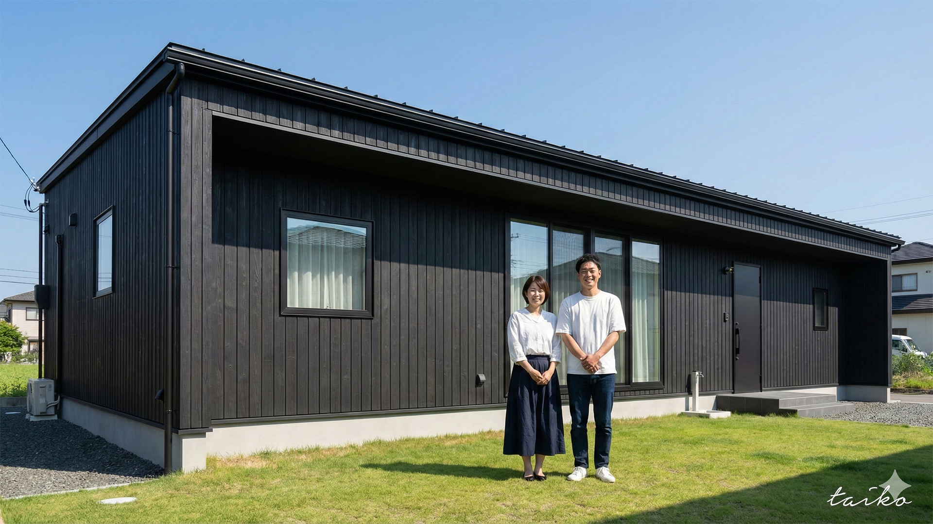 水害リスクの少ないハザードマップ外の立地に建つ、日当たりと風通しに恵まれた角地の平屋です。複数台の所有や来客時にもゆとりを持って対応できる駐車3台スペースを確保しました。さらに、周辺には毎日のお買い物に困らない適度な商業施設が揃っており、将来にわたって安心で心地よい暮らしをしっかりと支えてくれます。