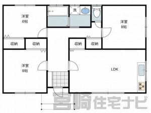 都農町　ソーラーパネル付き平家